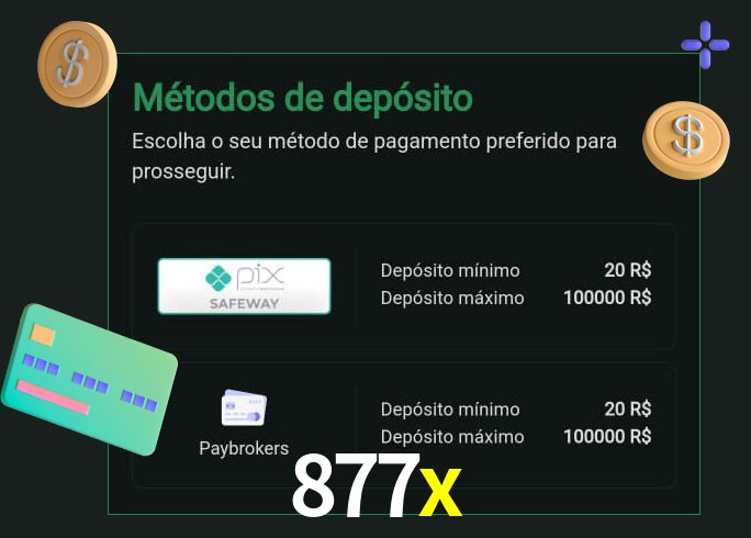 O cassino 877x oferece uma grande variedade de métodos de pagamento